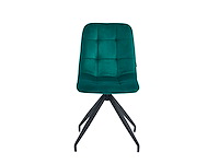 Colenis - farucci eetkamerstoel - set van 6 - groen - velvet - x-poot - afbeelding 2 van  5