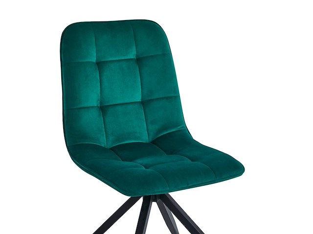 Colenis - farucci eetkamerstoel - set van 6 - groen - velvet - x-poot - afbeelding 5 van  5