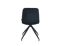 Colenis - farucci eetkamerstoel - set van 6 - zwart - velvet - x-poot - afbeelding 4 van  5