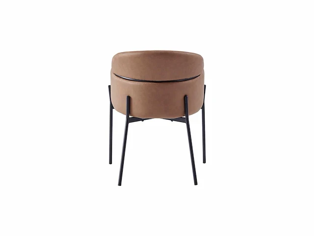 Colenis - gabriel eetkamerstoel - set van 4 - cognac - microfiber - microvezel - design - met armleuning - afbeelding 4 van  4