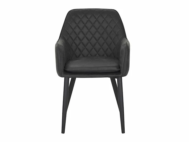 Colenis - jay eetkamerstoel - set van 4 - antraciet - microfiber - met armleuning - afbeelding 2 van  4