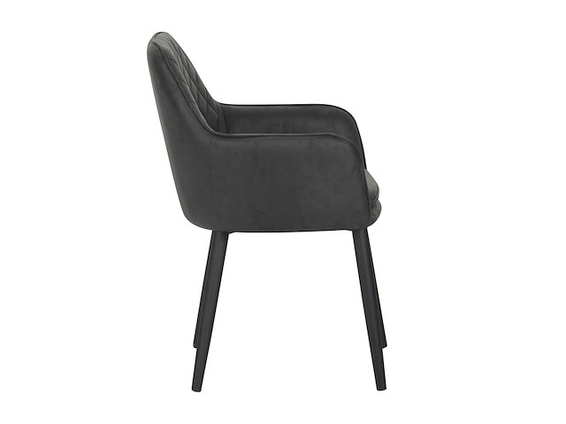 Colenis - jay eetkamerstoel - set van 4 - antraciet - microfiber - met armleuning - afbeelding 4 van  4