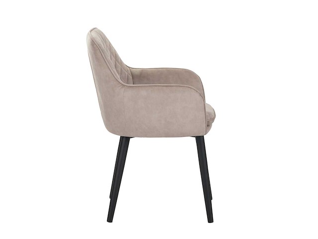 Colenis - jay eetkamerstoel - set van 4 - beige - fluweel - velvet - met armleuning - afbeelding 4 van  4