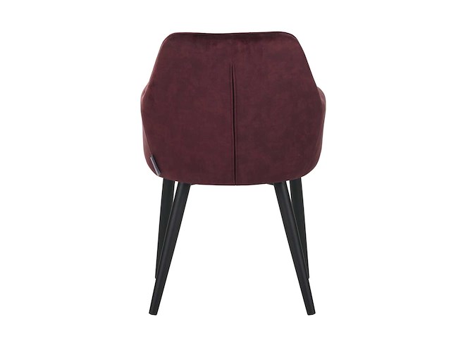 Colenis - jay eetkamerstoel - set van 4 - bordeaux - fluweel - velvet - met armleuning - afbeelding 2 van  4