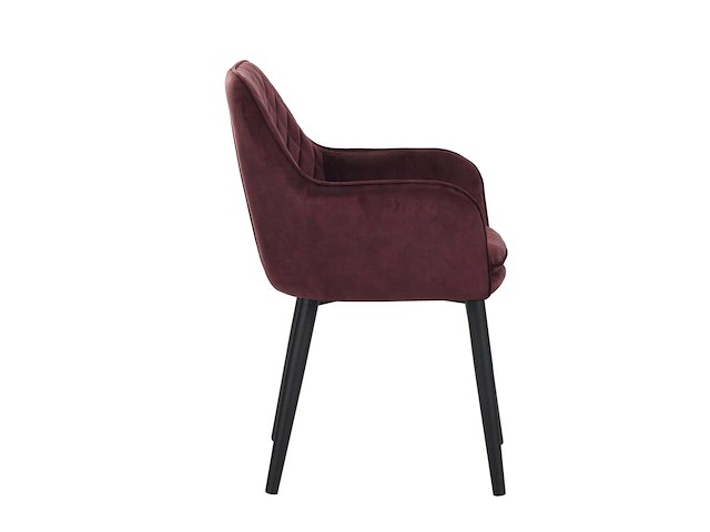 Colenis - jay eetkamerstoel - set van 4 - bordeaux - fluweel - velvet - met armleuning - afbeelding 4 van  4