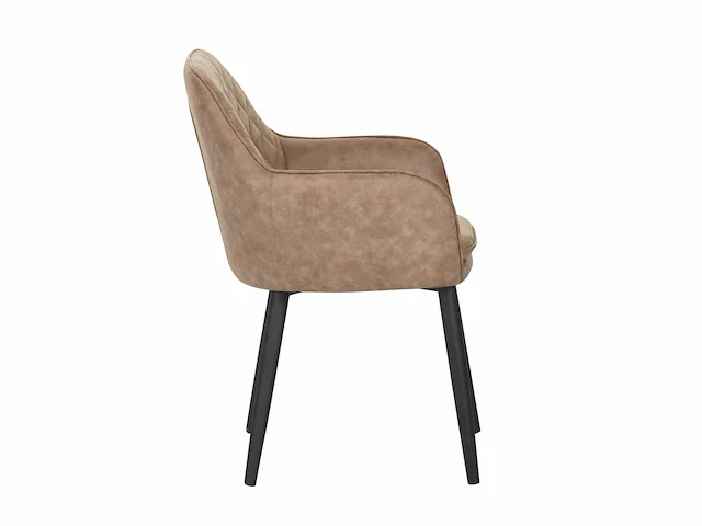 Colenis - jay eetkamerstoel - set van 4 - wood - microfiber - met armleuning - afbeelding 2 van  4