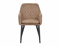Colenis - jay eetkamerstoel - set van 4 - wood - microfiber - met armleuning - afbeelding 3 van  4