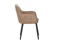 Colenis - jay eetkamerstoel - set van 4 - wood - microfiber - met armleuning - afbeelding 2 van  4