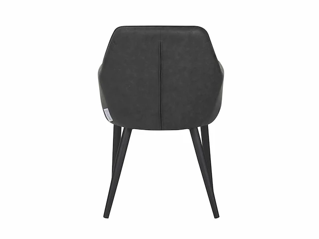 Colenis - jay eetkamerstoel - set van 6 - antraciet - microfiber - met armleuning - afbeelding 3 van  4