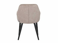Colenis - jay eetkamerstoel - set van 6 - beige - fluweel - velvet - met armleuning - afbeelding 2 van  4