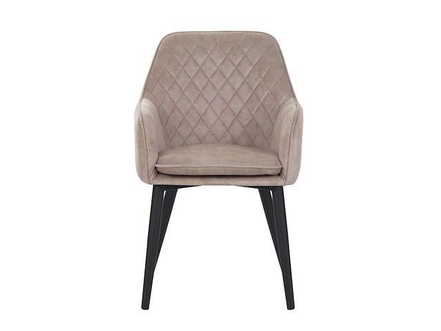 Colenis - jay eetkamerstoel - set van 6 - beige - fluweel - velvet - met armleuning - afbeelding 3 van  4