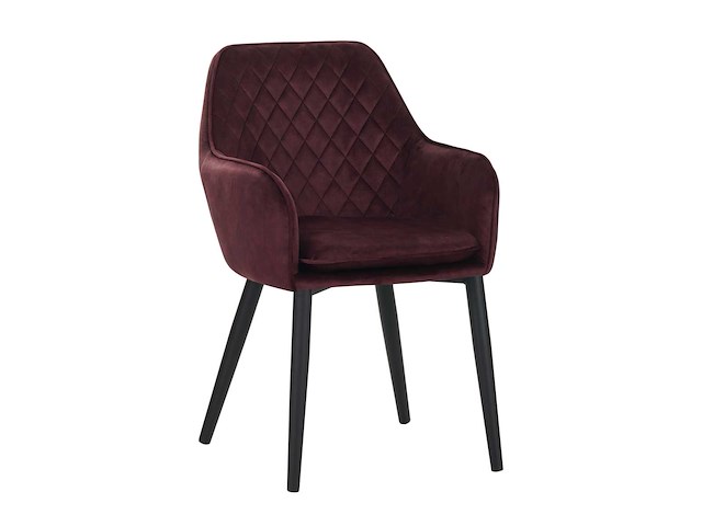 Colenis - jay eetkamerstoel - set van 6 - bordeaux - fluweel - velvet - met armleuning - afbeelding 1 van  4