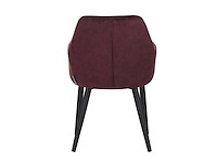 Colenis - jay eetkamerstoel - set van 6 - bordeaux - fluweel - velvet - met armleuning - afbeelding 2 van  4