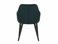 Colenis - jay eetkamerstoel - set van 6 - groen - fluweel - velvet - met armleuning - afbeelding 2 van  4