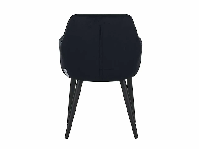 Colenis - jay eetkamerstoel - set van 6 - zwart - fluweel - velvet - met armleuning - afbeelding 2 van  4