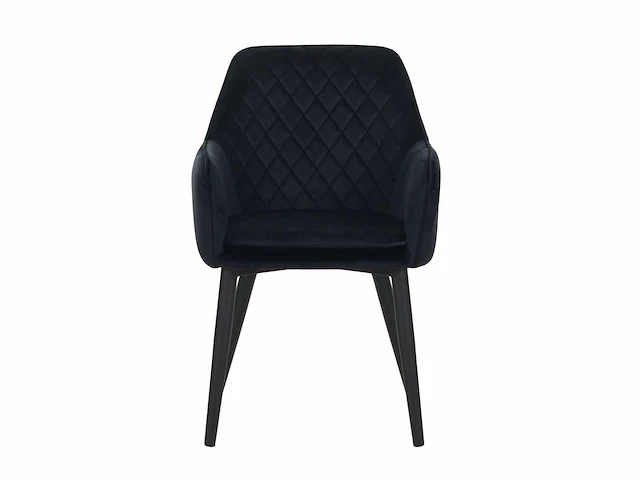 Colenis - jay eetkamerstoel - set van 6 - zwart - fluweel - velvet - met armleuning - afbeelding 4 van  4