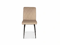 Colenis - joyce eetkamerstoel - set van 4 - beige - fluweel - metalen poten - afbeelding 2 van  2