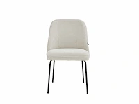 Colenis - julia eetkamerstoel - set van 4 - beige - linnen stof - industrieel - design - afbeelding 2 van  3