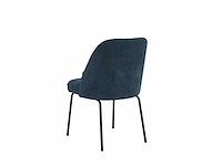 Colenis - julia eetkamerstoel - set van 4 - blauw - linnen stof - industrieel - design - afbeelding 3 van  4