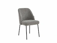 Colenis - julia eetkamerstoel - set van 4 - grijs - linnen stof - industrieel - design - afbeelding 1 van  4
