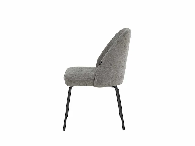 Colenis - julia eetkamerstoel - set van 4 - grijs - linnen stof - industrieel - design - afbeelding 3 van  4