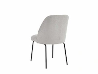 Colenis - julia eetkamerstoel - set van 4 - lichtgrijs - linnen stof - industrieel - design - afbeelding 3 van  3