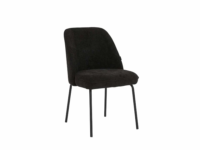 Colenis - julia eetkamerstoel - set van 4 - zwart - linnen stof - industrieel - design - afbeelding 1 van  3