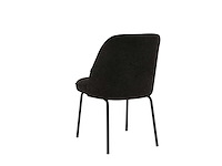 Colenis - julia eetkamerstoel - set van 4 - zwart - linnen stof - industrieel - design - afbeelding 2 van  3