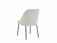 Colenis - julia eetkamerstoel - set van 6 - beige - linnen stof - industrieel - design - afbeelding 2 van  2