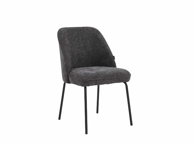 Colenis - julia eetkamerstoel - set van 6 - donkergrijs - linnen stof - industrieel - design - afbeelding 1 van  3