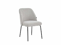 Colenis - julia eetkamerstoel - set van 6 - lichtgrijs - linnen stof - industrieel - design - afbeelding 1 van  3