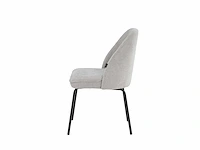 Colenis - julia eetkamerstoel - set van 6 - lichtgrijs - linnen stof - industrieel - design - afbeelding 2 van  3