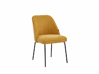 Colenis - julia eetkamerstoel - set van 6 - okergeel - linnen stof - industrieel - design - afbeelding 1 van  2