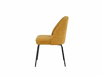 Colenis - julia eetkamerstoel - set van 6 - okergeel - linnen stof - industrieel - design - afbeelding 2 van  2