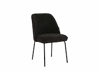 Colenis - julia eetkamerstoel - set van 6 - zwart - linnen stof - industrieel - design - afbeelding 1 van  3