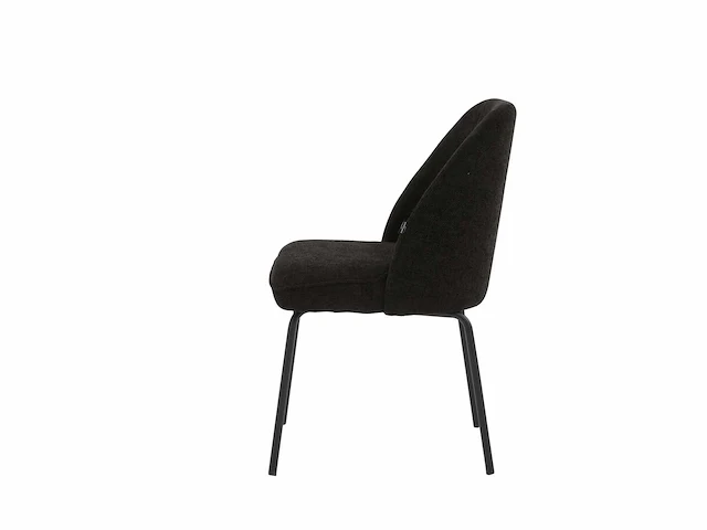 Colenis - julia eetkamerstoel - set van 6 - zwart - linnen stof - industrieel - design - afbeelding 3 van  3