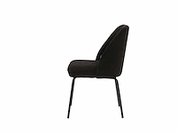 Colenis - julia eetkamerstoel - set van 6 - zwart - linnen stof - industrieel - design - afbeelding 3 van  3