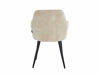 Colenis - laura- eetkamerstoel - set van 4 - beige - adoré velvet - design - industrieel - met armleuning - afbeelding 4 van  4