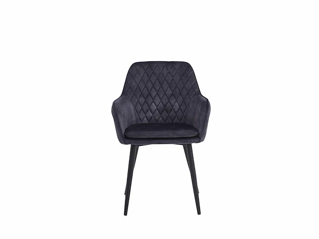 Colenis - laura eetkamerstoel - set van 4 - grijs - adoré velvet - design - industrieel - met armleuning - afbeelding 2 van  5