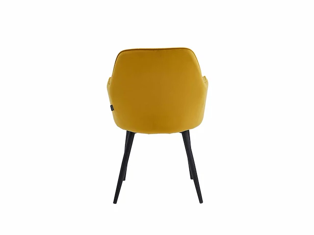 Colenis - laura eetkamerstoel - set van 4 - okergeel - velvet - design - industrieel - met armleuning - afbeelding 5 van  5