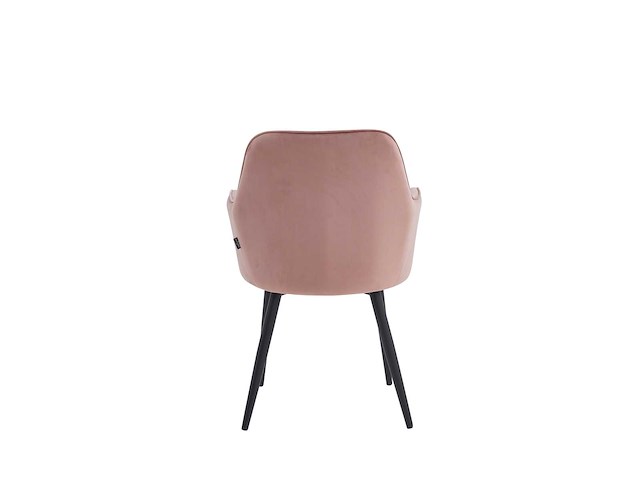 Colenis - laura eetkamerstoel - set van 4 - roze - velvet - design - industrieel - met armleuning - afbeelding 3 van  5