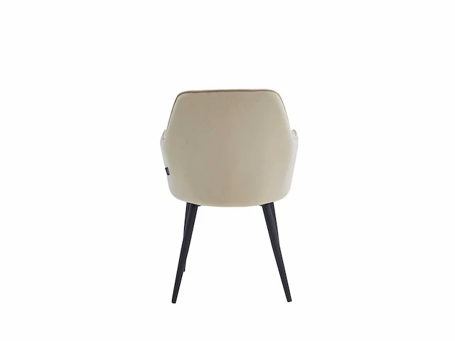 Colenis - laura eetkamerstoel - set van 6 - beige - velvet - design - industrieel - met armleuning - afbeelding 4 van  5