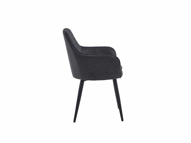Colenis - laura eetkamerstoel - set van 6 - grijs - microfiber stof - design - industrieel - met armleuning - afbeelding 3 van  5