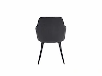 Colenis - laura eetkamerstoel - set van 6 - grijs - microfiber stof - design - industrieel - met armleuning - afbeelding 4 van  5