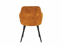 Colenis - laura eetkamerstoel - set van 6 - honey gold - adoré velvet - industrieel - met armleuning - afbeelding 2 van  5
