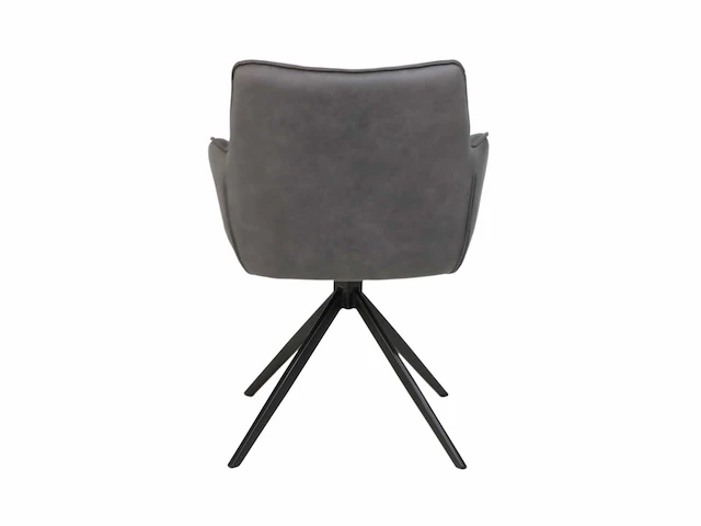Colenis - leon eetkamerstoel - antraciet - microfiber stof - set van 4 - industrieel design - comfortabel - metalen poten - afbeelding 4 van  5