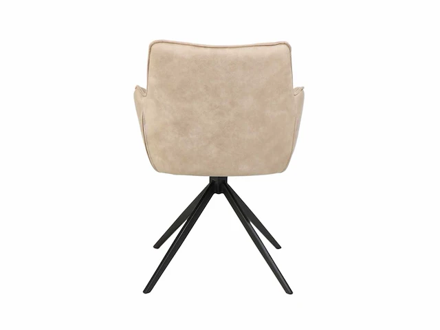 Colenis - leon eetkamerstoel - beige - microfiber stof - set van 4 - industrieel design - comfortabel - metalen poten - afbeelding 3 van  5