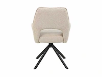 Colenis - liam eetkamerstoel - beige - bouclé stof - set van 6 - industrieel design - stijlvol en comfortabel - metalen poten - afbeelding 4 van  4