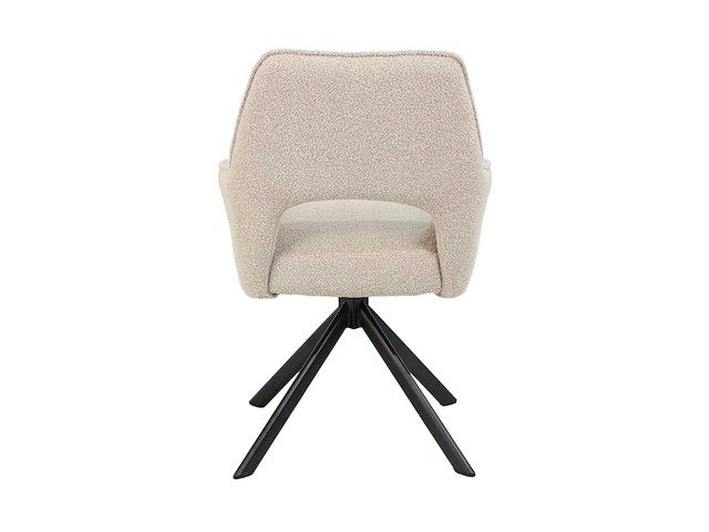 Colenis - liam eetkamerstoel - beige - bouclé stof - set van 6 - industrieel design - stijlvol en comfortabel - metalen poten - afbeelding 4 van  4