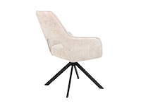 Colenis - liam eetkamerstoel - beige - chenille stof - set van 4 - industrieel design - stijlvol en comfortabel - metalen poten - afbeelding 4 van  4